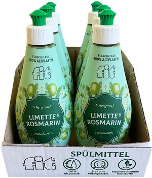 Fit Spülmittel Gewürz-Edition Limette Rosmarin (6x 400 ml)