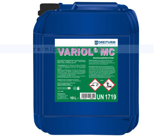 Dreiturm Spülmaschinenreiniger Variol MC 10 Liter Maschinenspülmittel mit Chlor