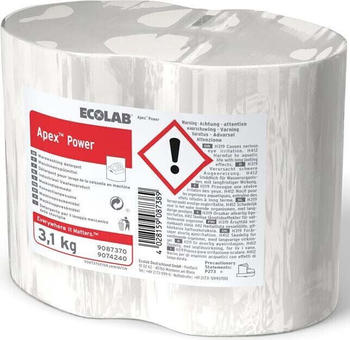 Ecolab Apex Power 3,1 kg Spülmaschinenreiniger in Blockform, nur passend für Dosiersystem