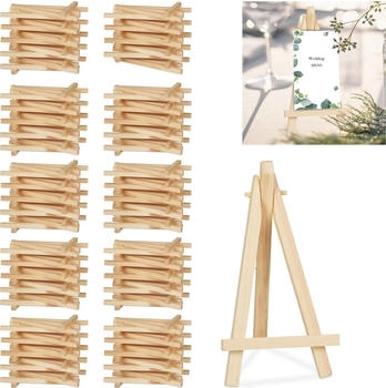Relaxdays Mini Staffelei 100 x Staffelei klein aus Holz
