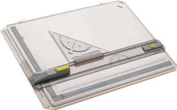 Aristo Zeichenplatte AR7035 Profi Plus, A3, 2 Magnetklemmschienen und Dreieck, Koffer