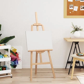 vidaXL Magnettafel Staffelei 53,5x95x127 cm Massivholz Kiefer, Natur