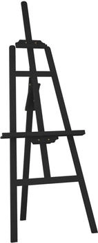 vidaXL Magnettafel Staffelei Schwarz 53,5x95x127 cm Massivholz Kiefer, Schwarz