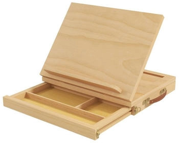 Vinsetto Staffelei Winkelverstellbare Tischstaffelei mit Griff, Naturholz 33,5 x 26 x 26 cm