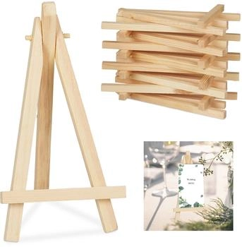 Relaxdays 20 x Staffelei klein aus Holz Hellbraun