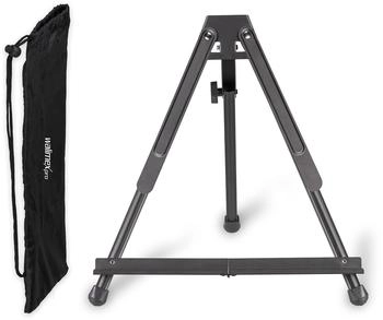 Walimex pro klappbare Tischstaffelei stabile Staffelei aus Aluminium Malerstaffelei für Leinwände bis 40 x 60 cm Leinwandständer mit praktischer Tragetasche