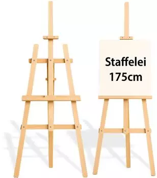 Amazinggirl Große Holzstaffelei Höhenverstellbar für Kinder 175 cm