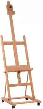 vidaXL Staffelei 55x53,5x178 cm Massivholz Buche mit Rollen