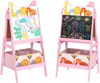 AIYAPLAY 2-in-1 Kindertafel doppelseitige Kinder Staffelei Staffelei für Kinder 3-8 Jahre