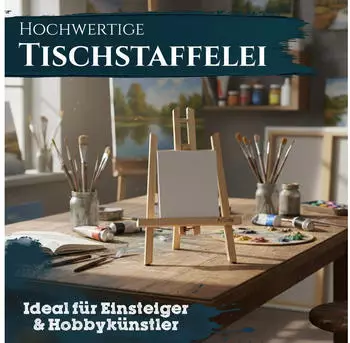 Artina Tischstaffelei Holzstaffelei Kiefernholz Staffelei Tisch Malen Holz Zeichnen Set