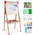 VEVOR Kinder-Kunststaffelei 3-in-1, Holz, Whiteboard, Kreidetafel & Papierrolle (AC7810A)