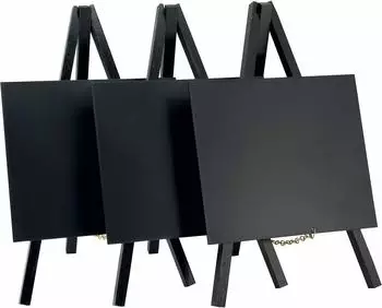 Securit Mini-Tischstativ Kreidetafel 24x15cm schwarz (MNI-BL-KR)