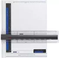 Staedtler 661 A4, STAEDTLER Zeichenplatte Mars, DIN A4, wei&szlig;/anthrazit/blau