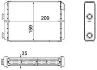Mahle W&auml;rmetauscher, Innenraumheizung BEHR AH 60 000S