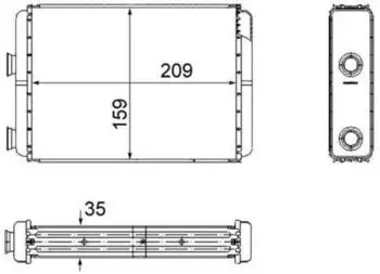 Mahle Wärmetauscher Innenraumheizung für FIAT DOBLO Großraumlimousine