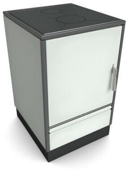 Glutos HH 02 S 5,5 kW Stahlkochfeld Scharnier links weiß