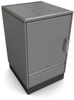 Glutos HH 02 S 5,5 kW Stahlkochfeld Scharnier links metallic