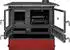 Heathus Festbrennstoffherd Cook Premium 8,9 kW Bordeaux / schwarz