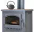 ECOfoxx Kaminofen mit Backfach Cucina 9,7kW grau
