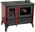 Hosseven Kaminofen mit Backfach und Herdplatte 4013 Rot