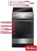 Amica Elektro-Standherd "507CE1.30e(W)SHC 11505 WSS14W" Steam Clean Kompakter