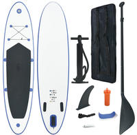 vidaXL Stand Up Paddle Surfboard SUP Aufblasbar Blau und Wei&szlig;