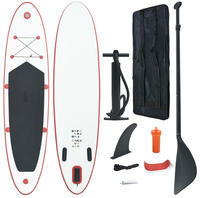 vidaXL Stand Up Paddle Surfboard SUP Aufblasbar Rot und Wei&szlig;