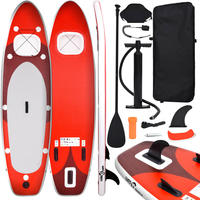 vidaXL SUP-Board-Set Aufblasbar Rot 300x76x10 cm
