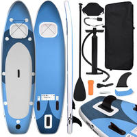 vidaXL SUP-Board-Set Aufblasbar Marineblau 330x76x10 cm