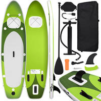 vidaXL SUP-Board-Set Aufblasbar Gr&uuml;n 360x81x10 cm