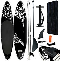 vidaXL SUP-Board-Set Aufblasbar 305x76x15 cm Schwarz