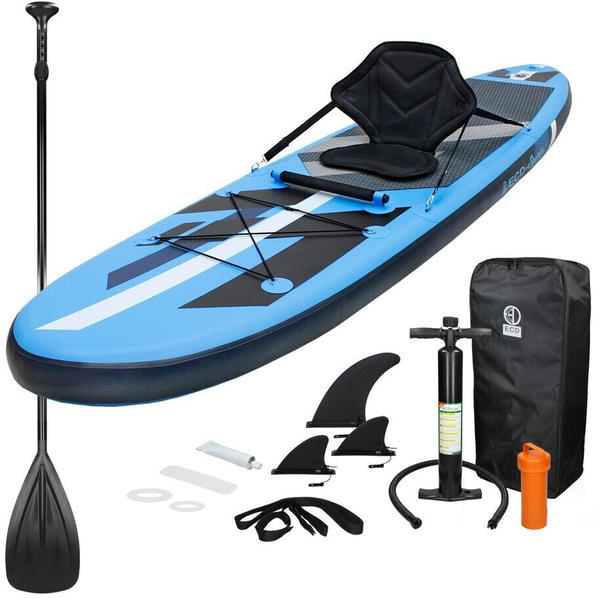 ECD Germany Inflatable Stand Up Paddle Board with Kayak Seat blue 12'