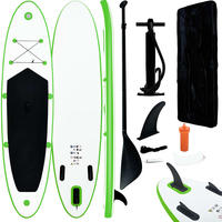 vidaXL SUP-Board-Set Aufblasbar Gr&uuml;n und Wei&szlig;