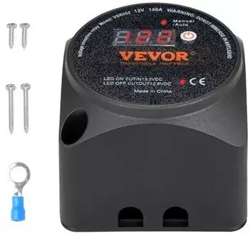 VEVOR VSR Doppelbatterie-Isolator-Kit 12V 140A LCD-Display (VSR002)