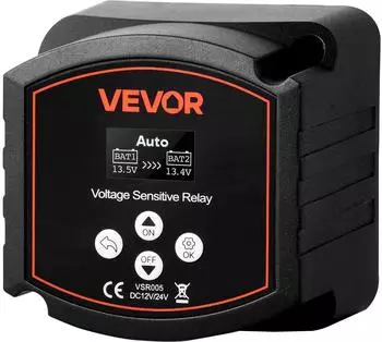 VEVOR Doppel-Batterietrennrelais 12V 300A VSR LCD-Display (RBTYNLD-002)