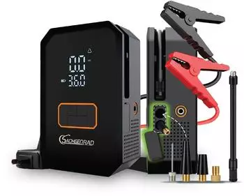 SachsenRAD Jump Starter Powerbank mit Luftkompressor 150PSI, 12V (BA12384)