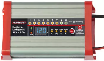 Dino-Kraftpaket Batterieladegerät 12V 20A mit Campingfunktion Dino-Kraftpaket Batterieladegerät 12V 20A mit Campingfunktion