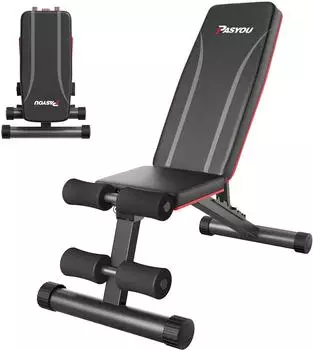 PASYOU Klappbare Hantelbank verstellbar, 10-in-1, 230kg