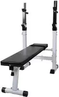 vidaXL Hantelbank mit Ablage, Langhantel und Kurzhantel Set 60,5 kg