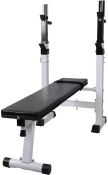 vidaXL Hantelbank mit Langhantel- und Kurzhantel-Set, 60,5kg