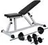 vidaXL Hantelbank mit Langhantel und Kurzhantel-Set 30,5kg (275350)