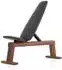 NOHrD WeightBench Hantelbank Nussbaum, schwarzes Kunstleder