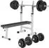 Gorilla Sports Trainingsbank höhenverstellbar, klappbar mit Langhantelset 100kg (100299)