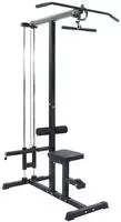 vidaXL Latzugmaschine Schwarz 110 x 70 x 187 cm