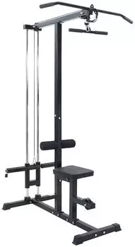 vidaXL Latzugmaschine schwarz 110x70x187cm