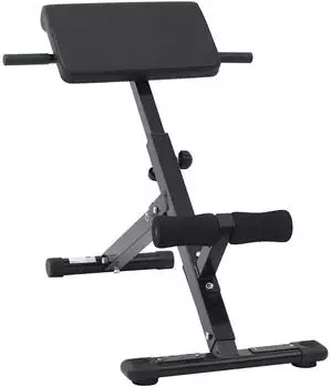 vidaXL Hyperextensionsbank schwarz 100,5 x 70 x 78 cm