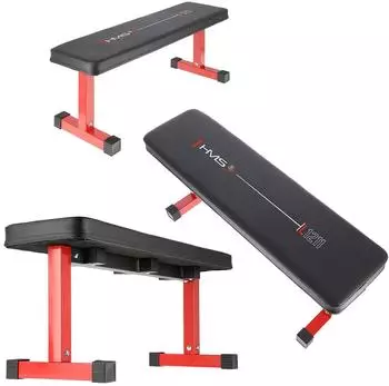 HMS Fitness Trainingsbank L1211 100kg, schwarz/rot (17-53-006)