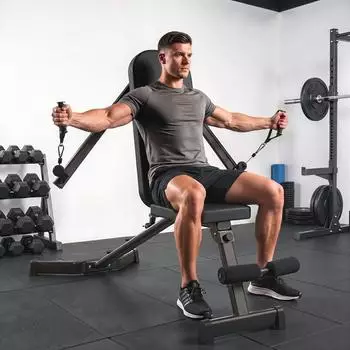 Sport Now Klappbare Trainingsbank mit Beinstrecker, 3-fach R&uuml;ckenlehne, 300kg (A91-476V00BK)