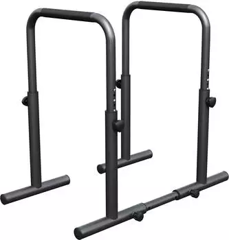Gorilla Sports Dip Barren verstellbar, 80-100cm, Stahl, bis 500kg, schwarz