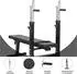 Gorilla Sports Hantelbank mit Langhantelset 100kg, klappbar, mit Dip-Station (Gripper)